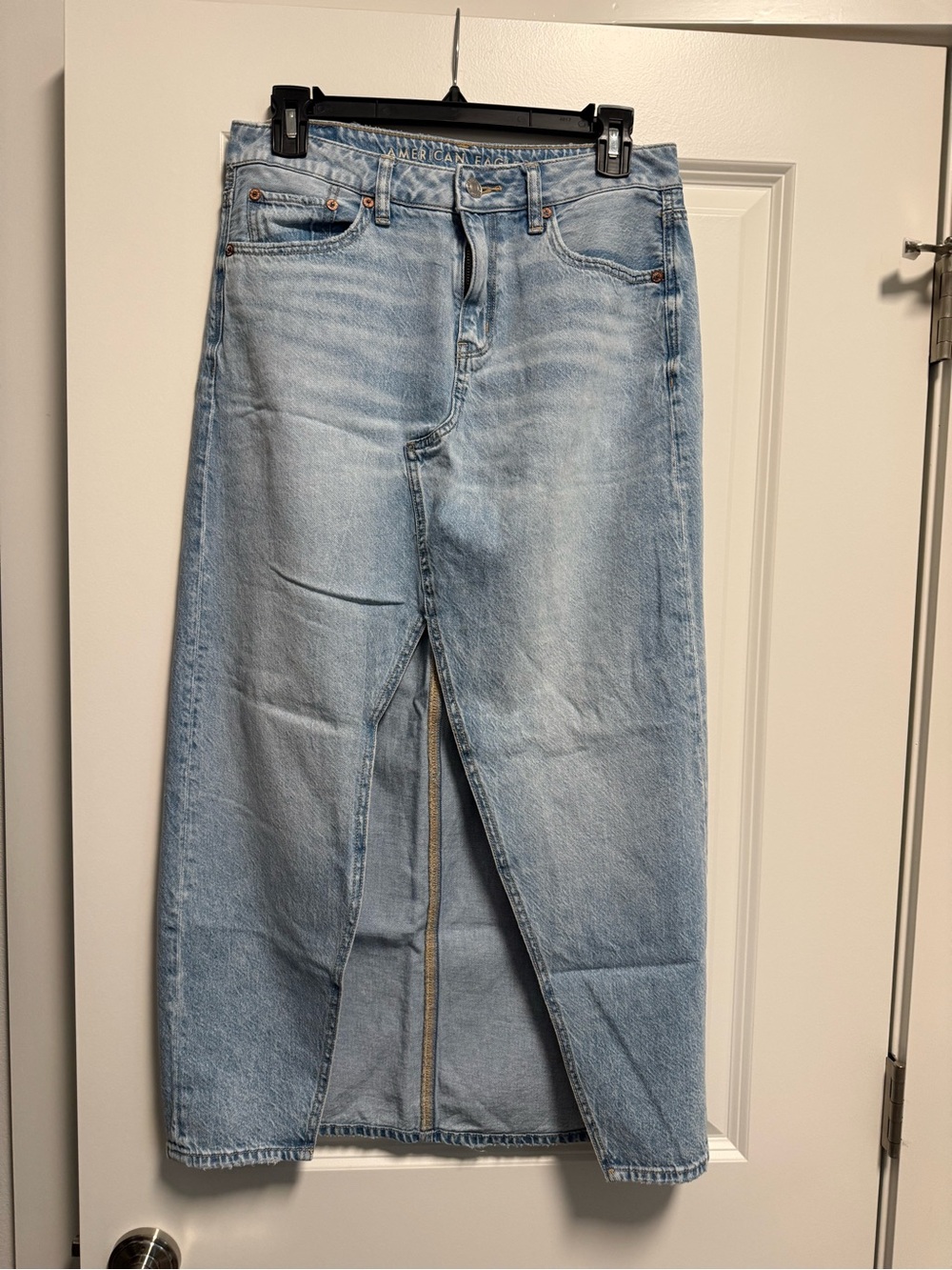 American Eagle Outfitters Light Blue Denim Midi Skirt